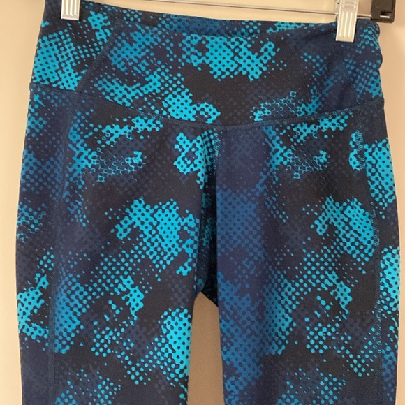 Old Navy Leggings Colorblock Active Exercise Workout Blue - Picture 8 of 14